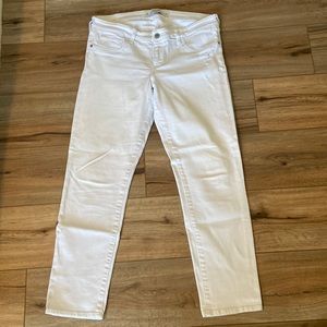 A&F Straight Leg White Jeans